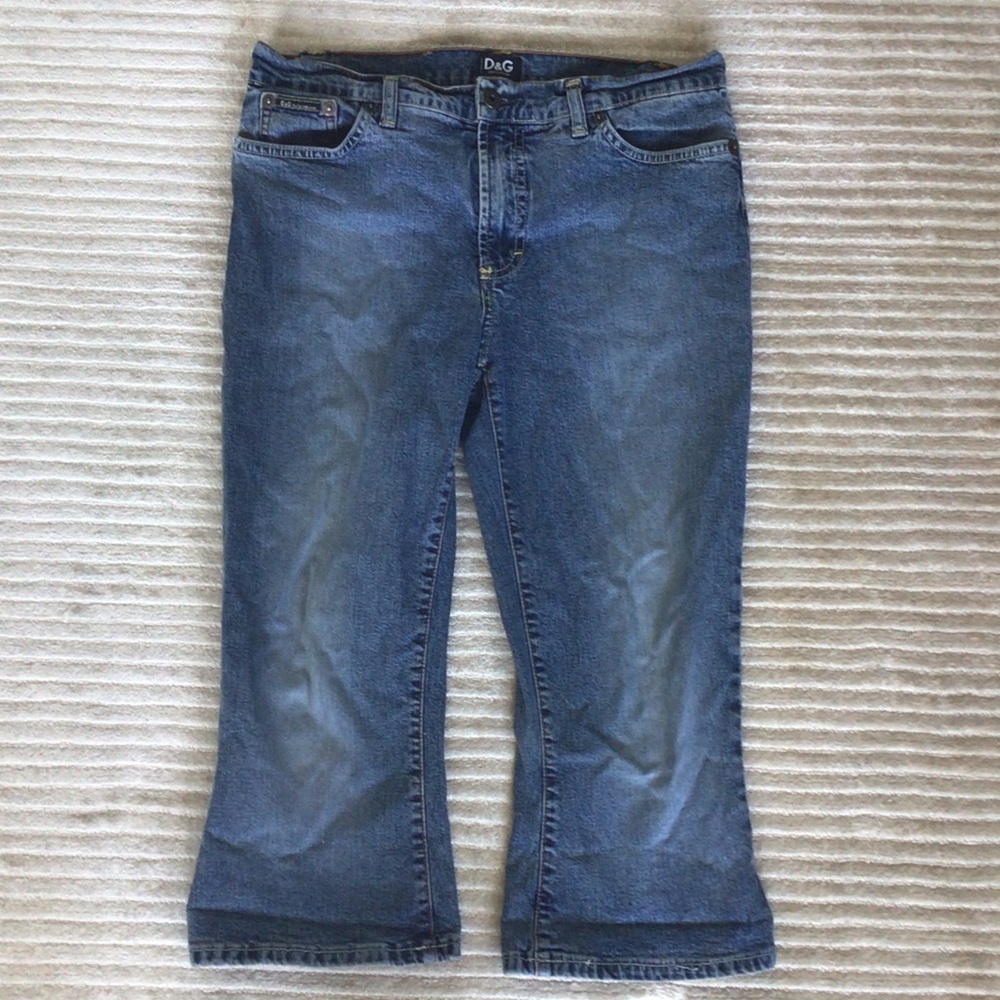 VINTAGE Y2K D&G Women's Capri Jeans in Classic Blue